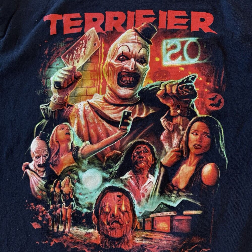 Terrifier Horror Movie T-Shirt Sz XL Terror Threads Art the Clown 2023
